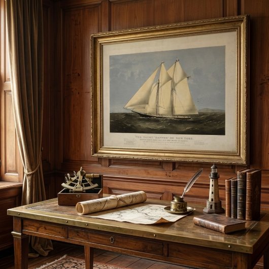 オールドボートヴィンテージポスターウォールアート ポスター