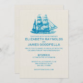 オールドボート結婚式招待状 招待状 (正面/裏面)