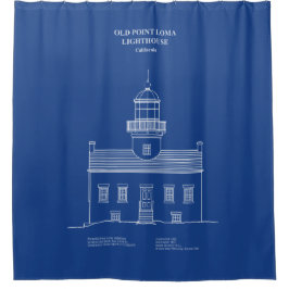 オールドポイントロマライトハウス – カリフォルニア州 – AD シャワーカーテン