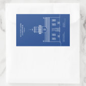 オールドポイントロマライトハウス – カリフォルニア州 – AD 長方形シール (バッグ)