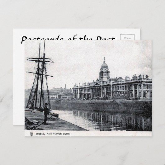オールドポストカードザカスタムハウスダブリン ポストカード (正面/裏面)