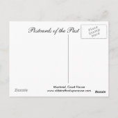 オールドポストカードモントリオールコートハウス ポストカード (裏面)