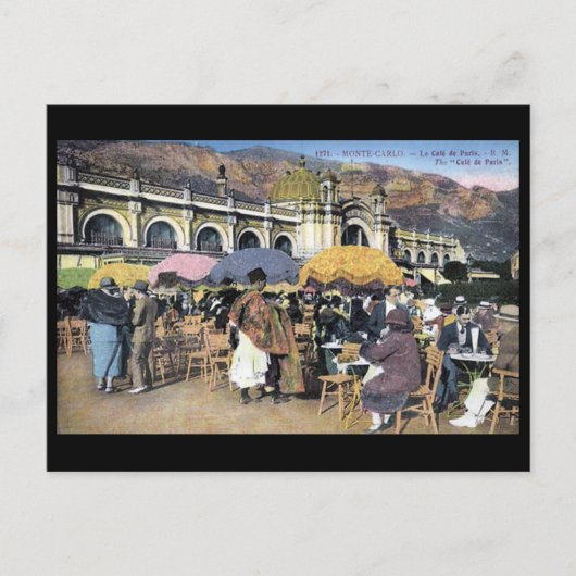 オールドポストカード – カフェドゥパリ，モンテカルロ ポストカード (正面)