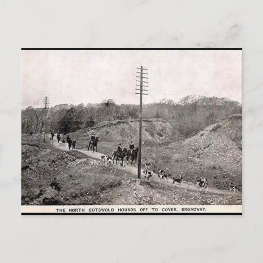 オールドポストカード – ノースコッツウォルズ狩り、ブロードウェイ ポストカード (正面)