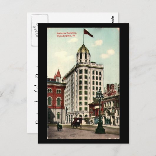オールドポストカード – フィラデルフィア速報建物 ポストカード (正面/裏面)