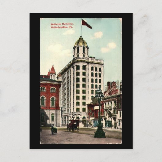 オールドポストカード – フィラデルフィア速報建物 ポストカード (正面)