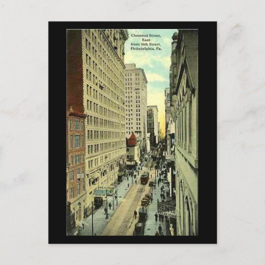 オールドポストカード – フィラデルフィア,クリ通り ポストカード (正面)