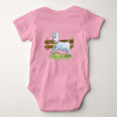 オールドマクドナルド🐮かわいいファームファミリーモノグラム ベビーボディスーツ (裏面)