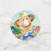 オールドマクドナルドの農場🐔かわいい家族の納屋周囲の庭 コンフェッティ (スモール正面)