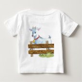 オールドマクドナルドの農場🐮かわいい豚モノグラム ベビーTシャツ (裏面)