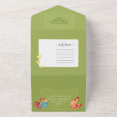 オールドマクドナルドファーム子供の誕生日 オールインワン招待状 (外側)