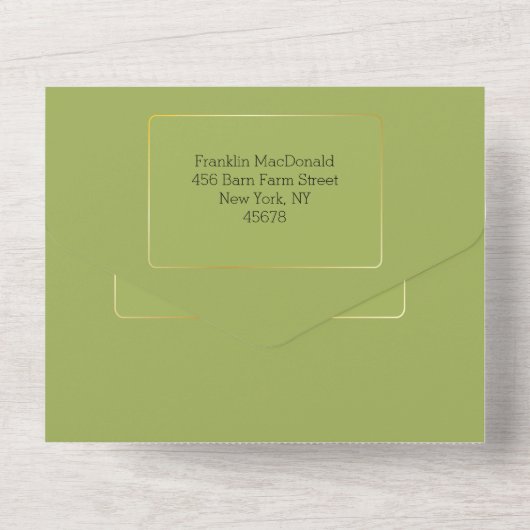 オールドマクドナルドファーム子供の誕生日 オールインワン招待状 (裏面)