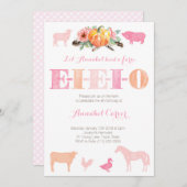 オールドマクドナルドEIEIOファーム誕生日パーティー 招待状 (正面/裏面)