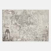 オールドマップズロンドンパリローマシ素晴らしッツ ラッピングペーパーシート (正面3)