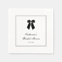 オールドマネーエステティックブラック&ホワイトブライダルシャワー