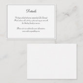 オールドマネーエステティックモノグラム結婚クレストの詳細 エンクロージャーカード (正面/裏面)