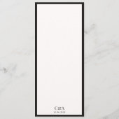 オールドマネーフレームアイボリー結婚のフラットメニュー メニュー (裏面)