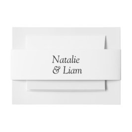 オールドマネーブラック&ホワイトレトロユニークズ結婚 招待状ベリーバンド