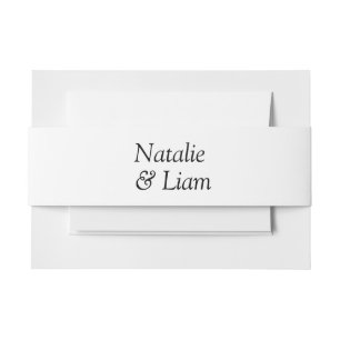 オールドマネーブラック&ホワイトレトロユニークズ結婚 招待状ベリーバンド