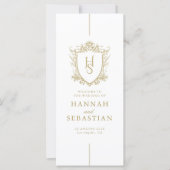 オールドマネーヴィンテージクレスト結婚式 プログラムカード (正面)