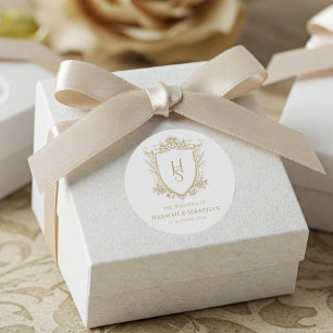 オールドマネーヴィンテージ結婚クレスト ラウンドシール