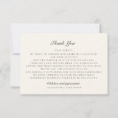 オールドマネー、アイボリー結婚、サンキューカード サンキューカード (正面)