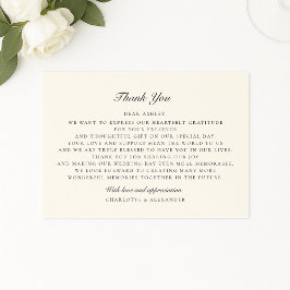 オールドマネー、アイボリー結婚、サンキューカード サンキューカード