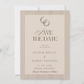 オールドマネー ウエスタンホースシュー 写真付きSave the Date 招待状 (正面)
