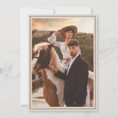 オールドマネー ウエスタンホースシュー 写真付きSave the Date 招待状 (裏面)