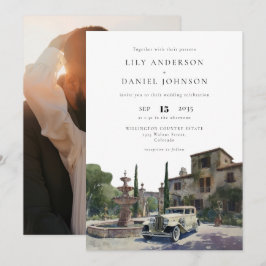 オールドマネー カントリーエステート フォト ウェディング 招待状