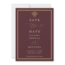 オールドマネー・バーガンディーのSave The Date