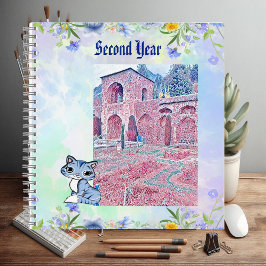 オールドマハル遺跡2年目の猫好きパステルピンク ノートブック