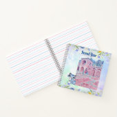 オールドマハル遺跡2年目の猫好きパステルピンク ノートブック (内部)