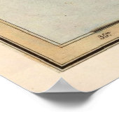 オールドマルティニーク島の地図（1823年） ポスター (角)