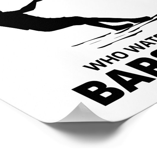 オールドマンはだしで靴を履かないスキー水スポーツ ポスター (角)