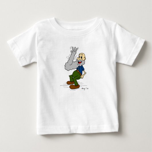 オールドマンウィングヒゲ乳児T ベビーTシャツ (正面)
