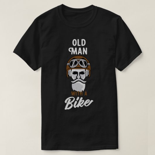 オールドマンオートバイクラブヴィンテージグランジバイクもしくは自転車に乗る人1 Tシャツ (デザイン正面)