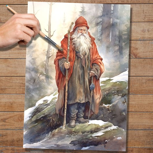 オールドマンサンタ6デコページ紙 薄葉紙