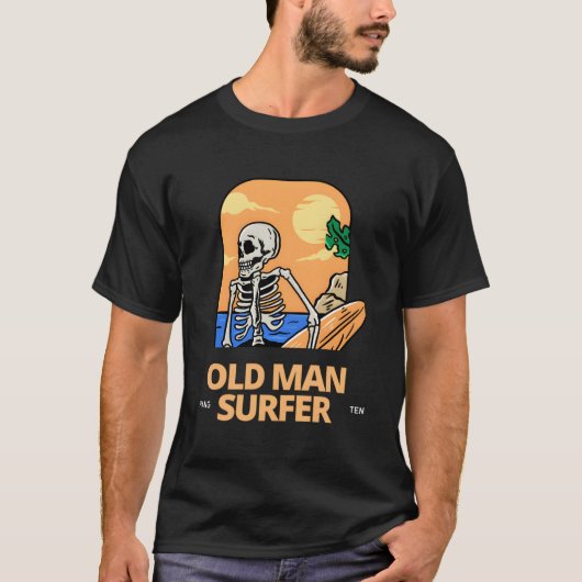 オールドマンサーファーつる10 Tシャツ (正面)