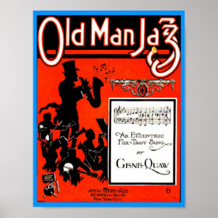 オールドマンジャズシート音楽パブ。1920カバー・コピー ポスター