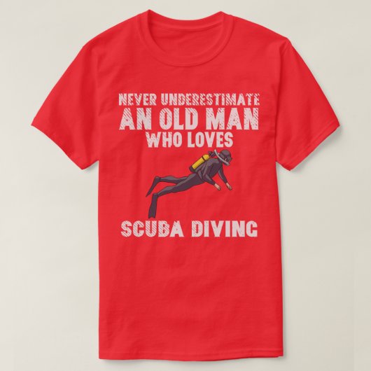 オールドマンダイバーダイビング4 Tシャツ (デザイン正面)