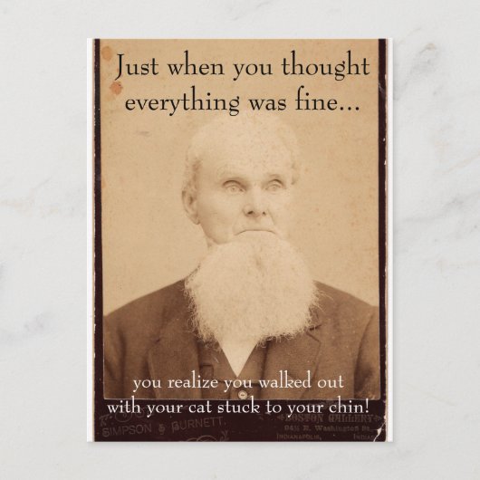 オールドマンバッドヘアデー ポストカード (正面)