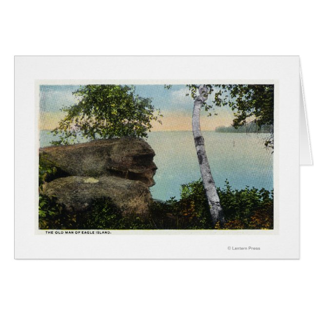 オールドマンロックフォーミングオブイーグルアイランドビュー (正面横)