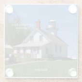 オールドミッションポイントライトハウスガラスコースター ガラスコースター (裏面)