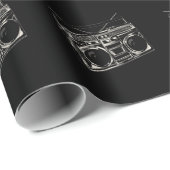 オールドミュージックラジオヴィンテージヒップホップバス ラッピングペーパー (ロールコーナー)