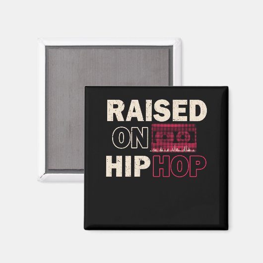 オールドミュージックラップの幼少期ヴィンテージヒップホップベース マグネット (正面/裏面)
