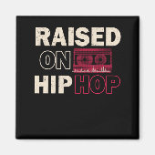 オールドミュージックラップの幼少期ヴィンテージヒップホップベース マグネット (正面)