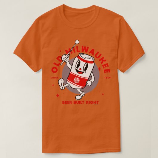 オールドミルウォーキーレトロマスコット Tシャツ (デザイン正面)