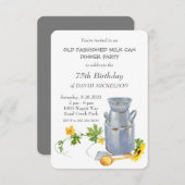 オールドミルクファッションド缶ディナーバースデーパーティー 案内状 (正面/裏面)