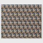 オールドミルク缶とデイジーブーケ ラッピングペーパー (フラット)